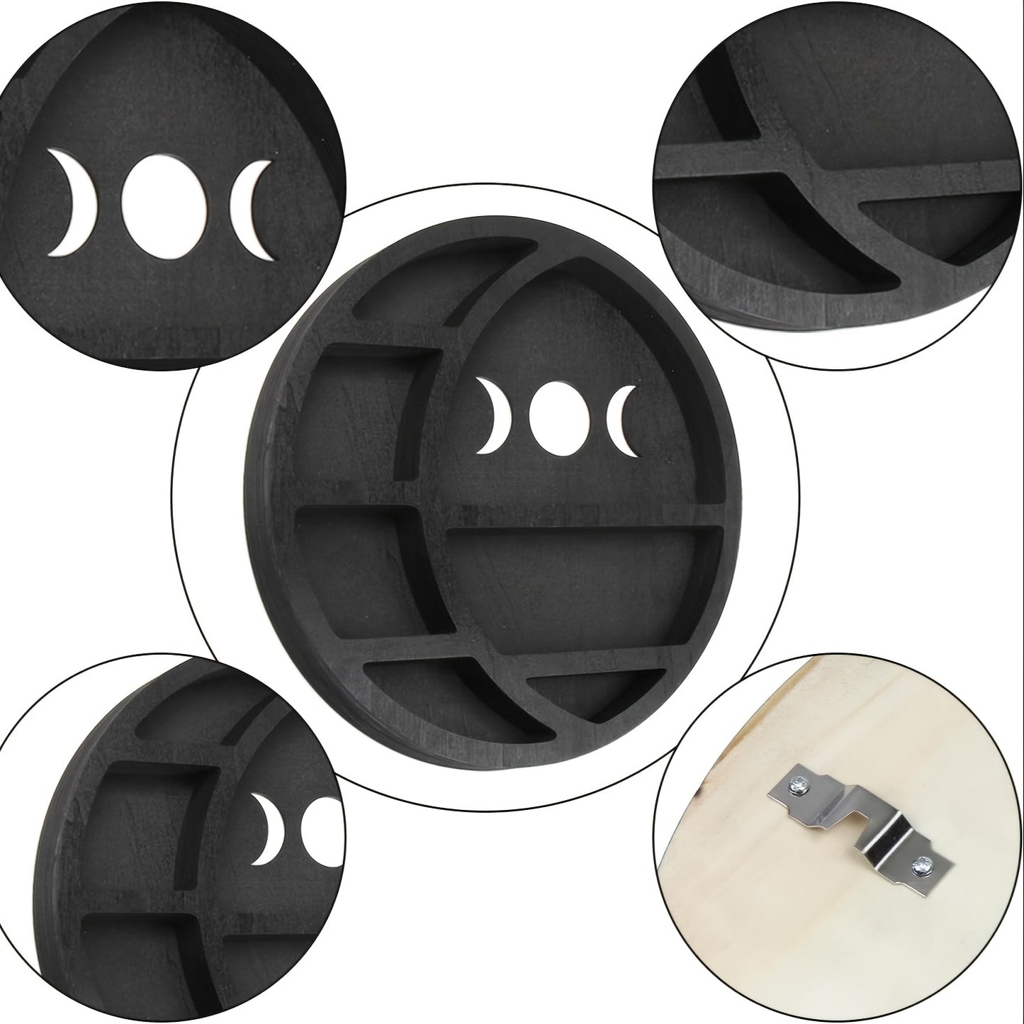 Crystal/Essential Oils Display Shelf - Handcrafted Wooden