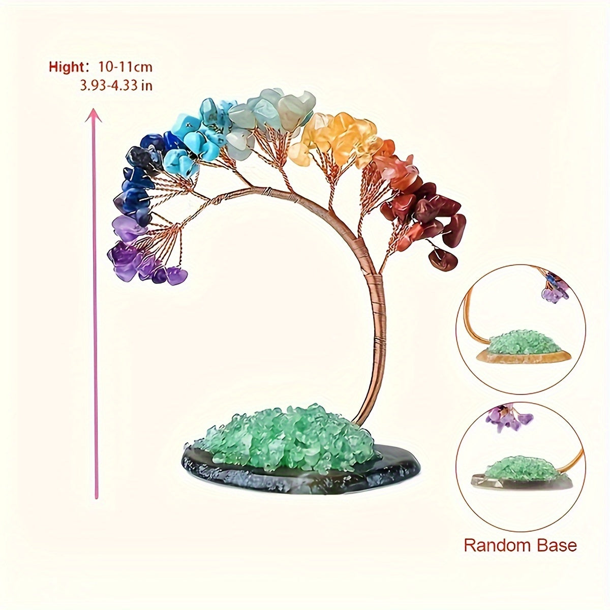 1pc Natural Crystal Tree Ornaments