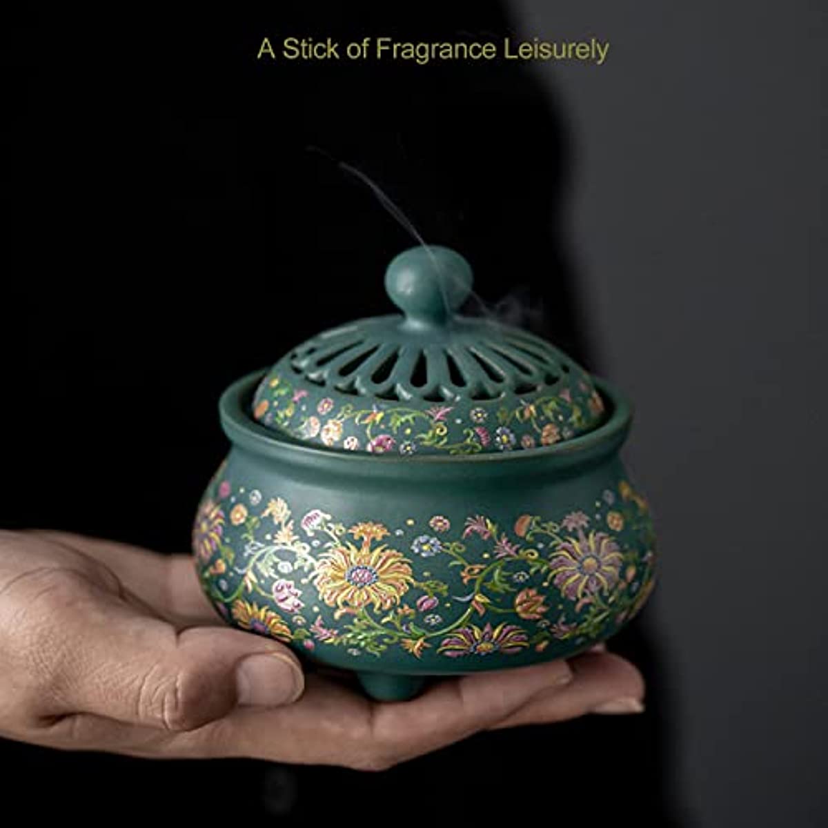 Ceramic Incense Burner with Incense Stick Holder
