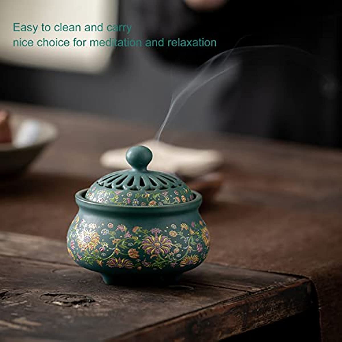 Ceramic Incense Burner with Incense Stick Holder