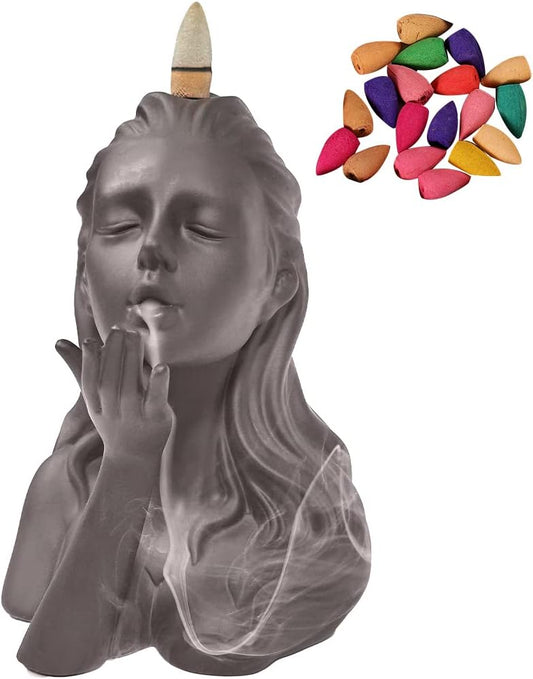 Backflow Incense Burner Waterfall Sexy Women