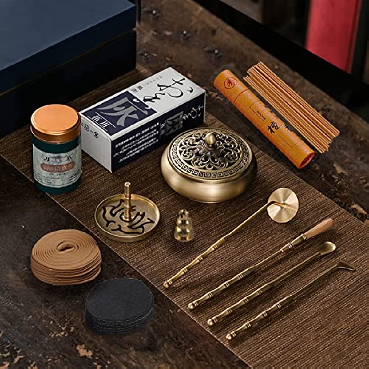 1  Hottest sale Copper Incense Burner 16Pcs Tool set