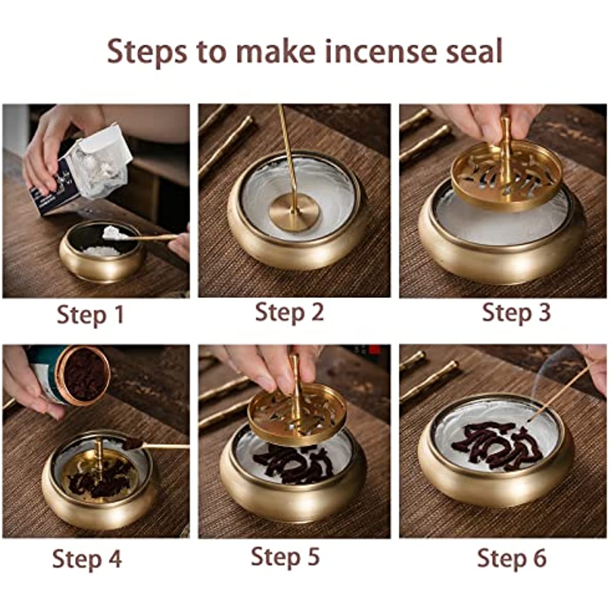 1  Hottest sale Copper Incense Burner 16Pcs Tool set