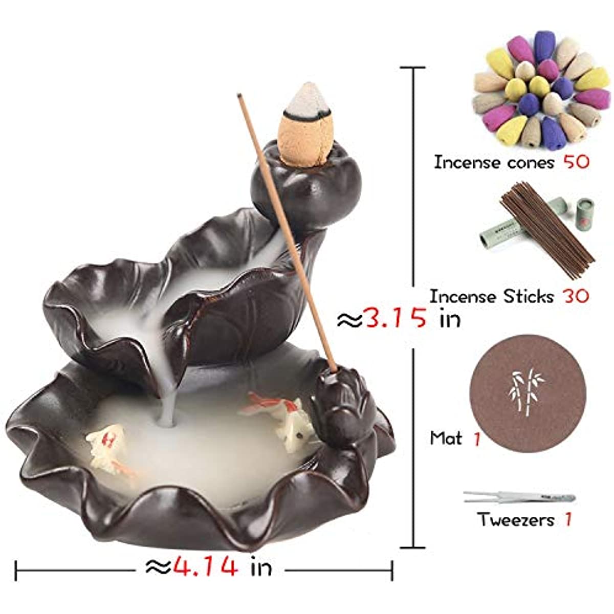 Ceramics Waterfall Incense Burner