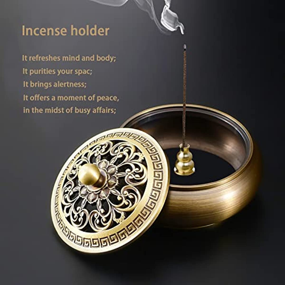 1  Hottest sale Copper Incense Burner 16Pcs Tool set
