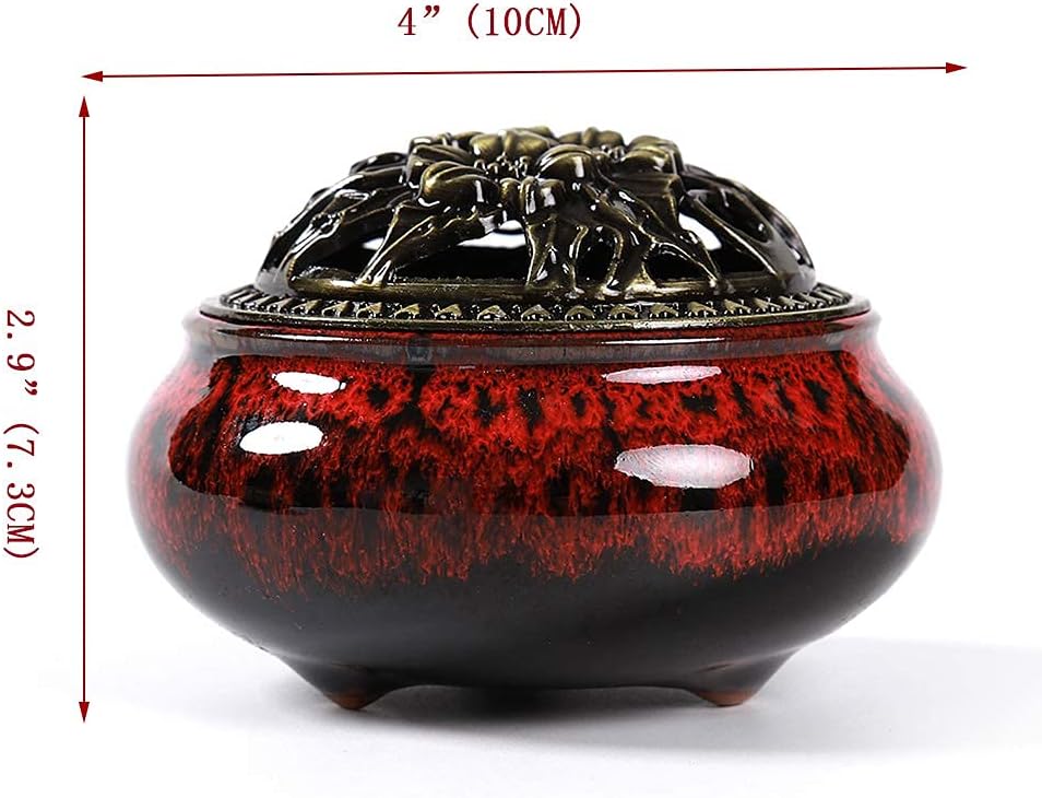 Ceramic Incense Burner with Incense Stick Holder