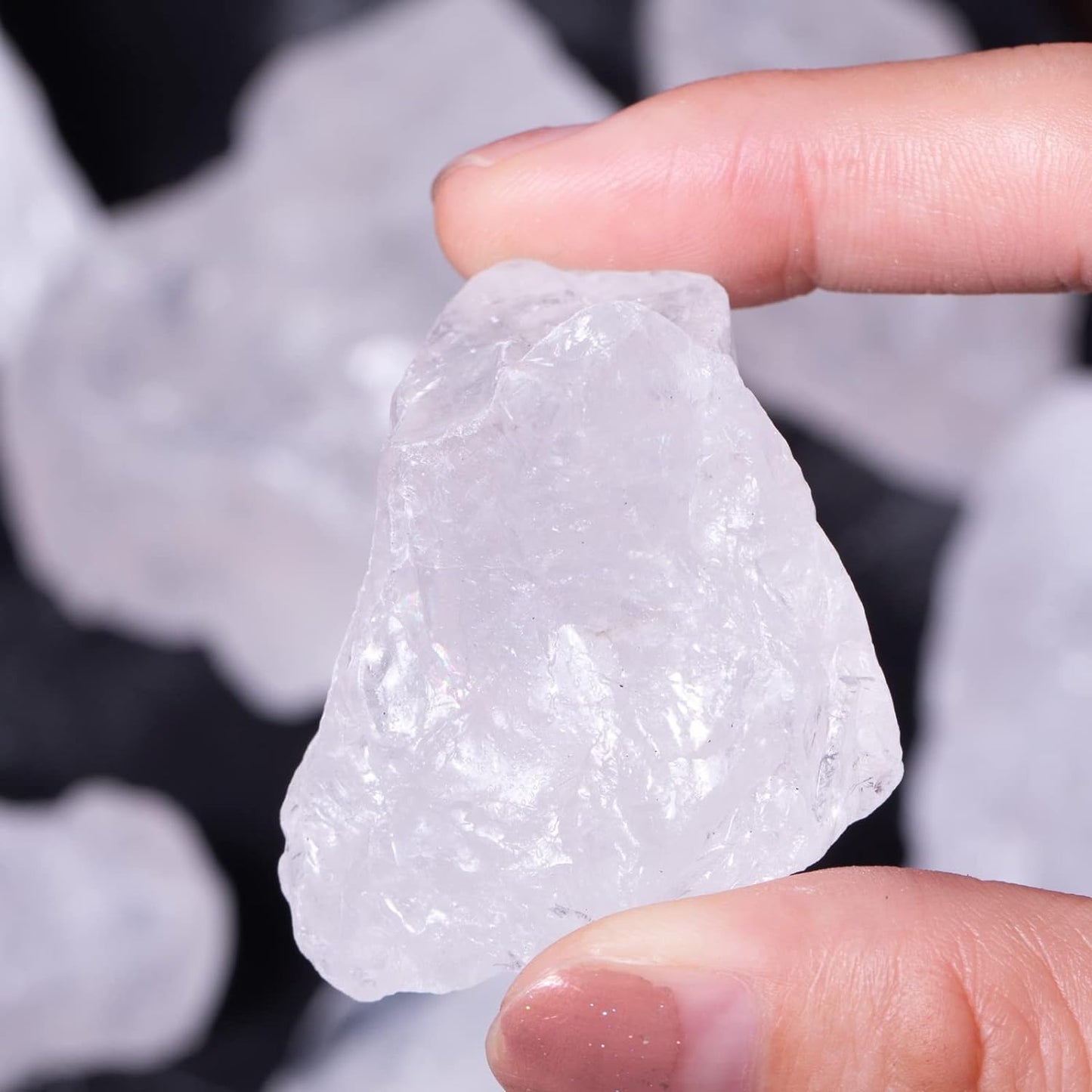 1 lb Bulk Rose Quartz Rough Stones: Large 1"