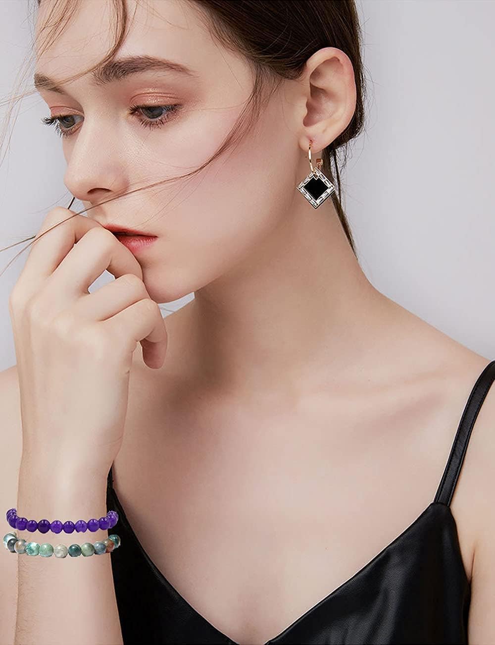 12PCS 8mm  Crystal Reiki Healing Bracelet