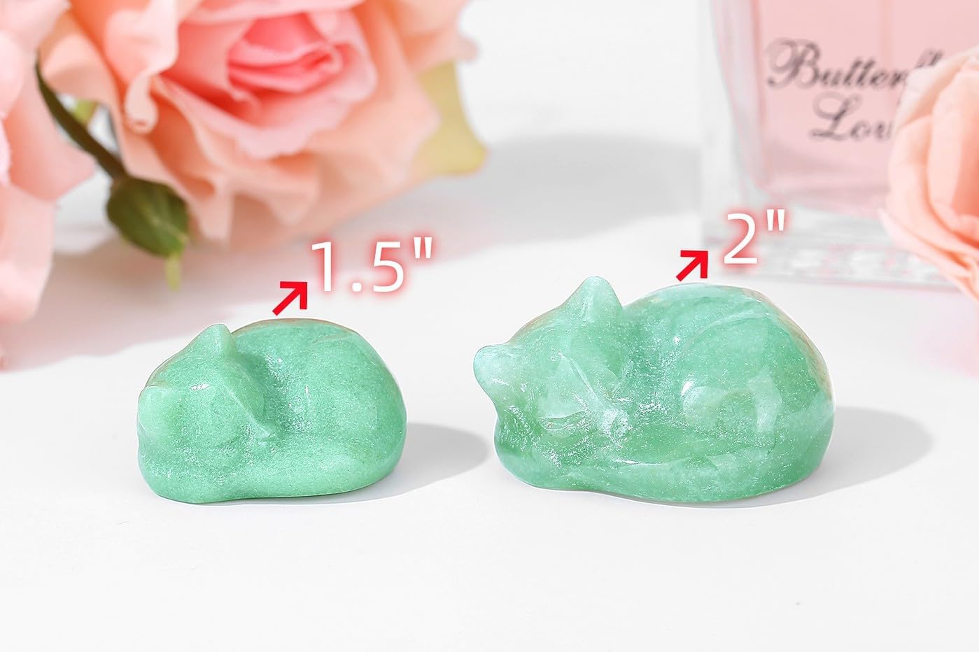 2 Inch Green Aventurine Cat Crystals Statue