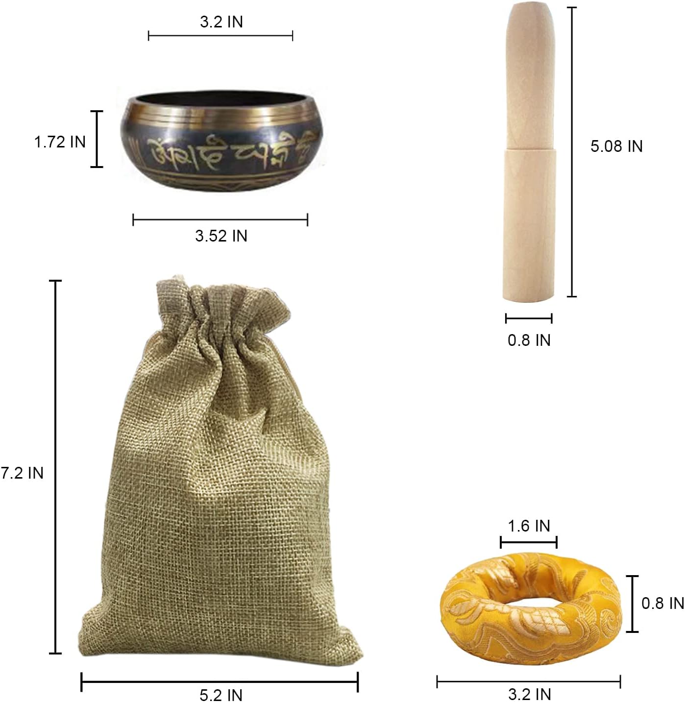 Tibetan Singing Bowls Set (Black)