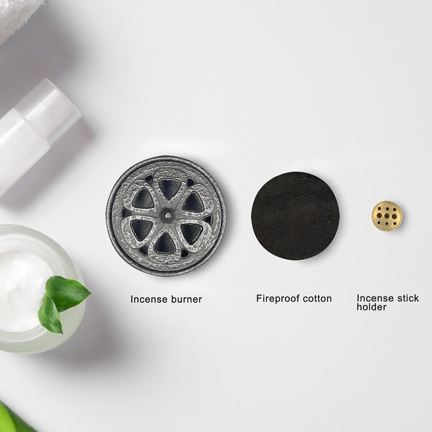 Cast Iron Incense Burner with Incense Stick Holder