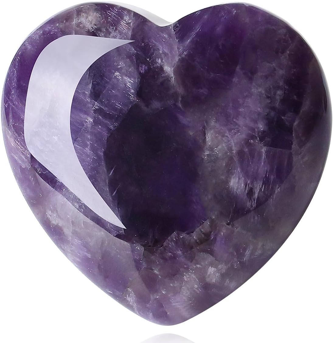 60 mm Amethyst Crystal Large Heart Stone