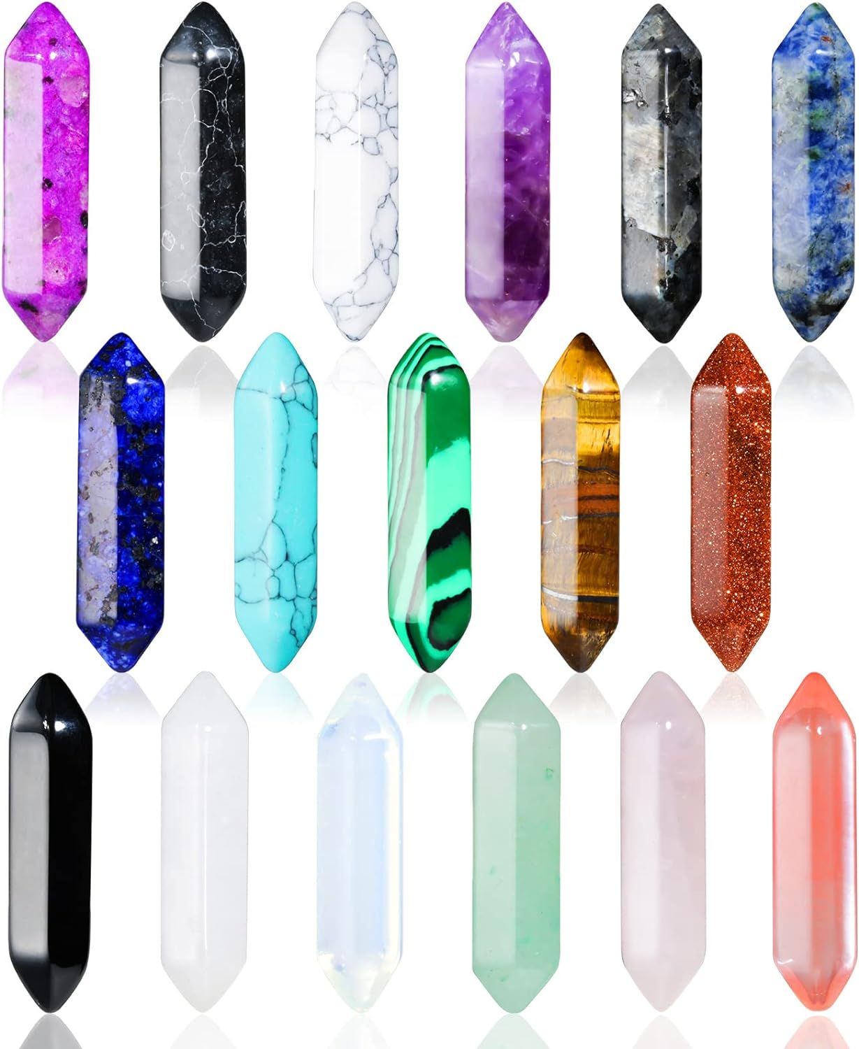 17Pcs Healing Crystals Stones Sets