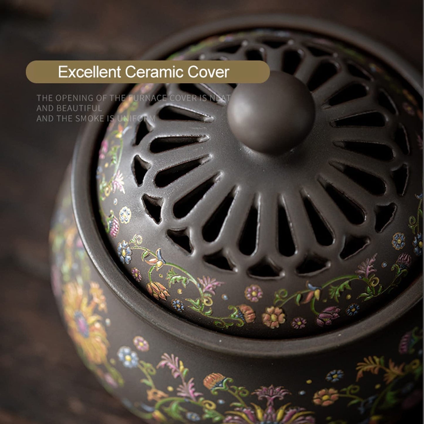 Ceramic Incense Burner with Incense Stick Holder