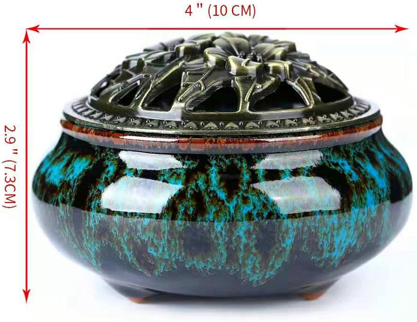 Ceramic Incense Burner with Incense Stick Holder