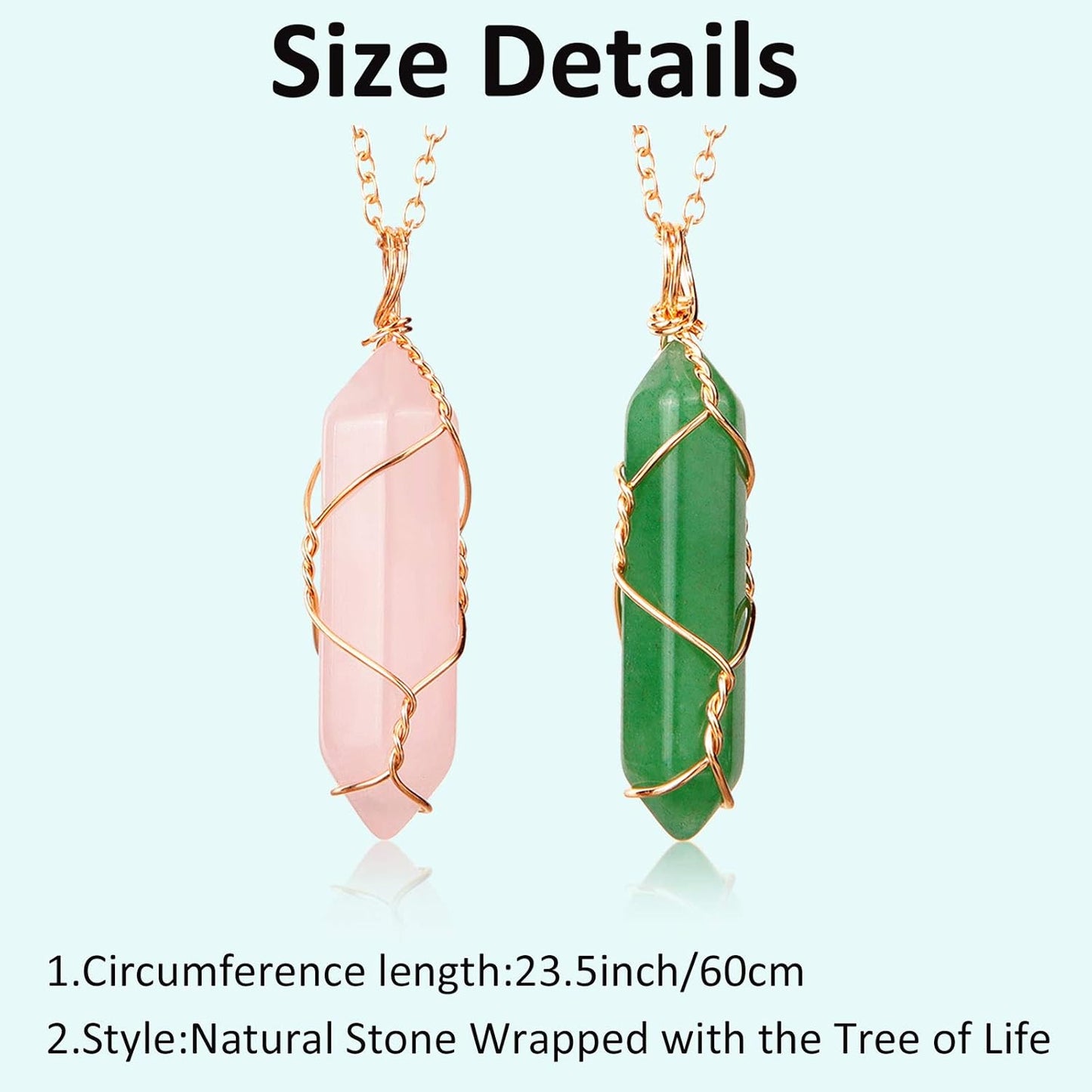 10 Pieces Crystal Pendant Necklace