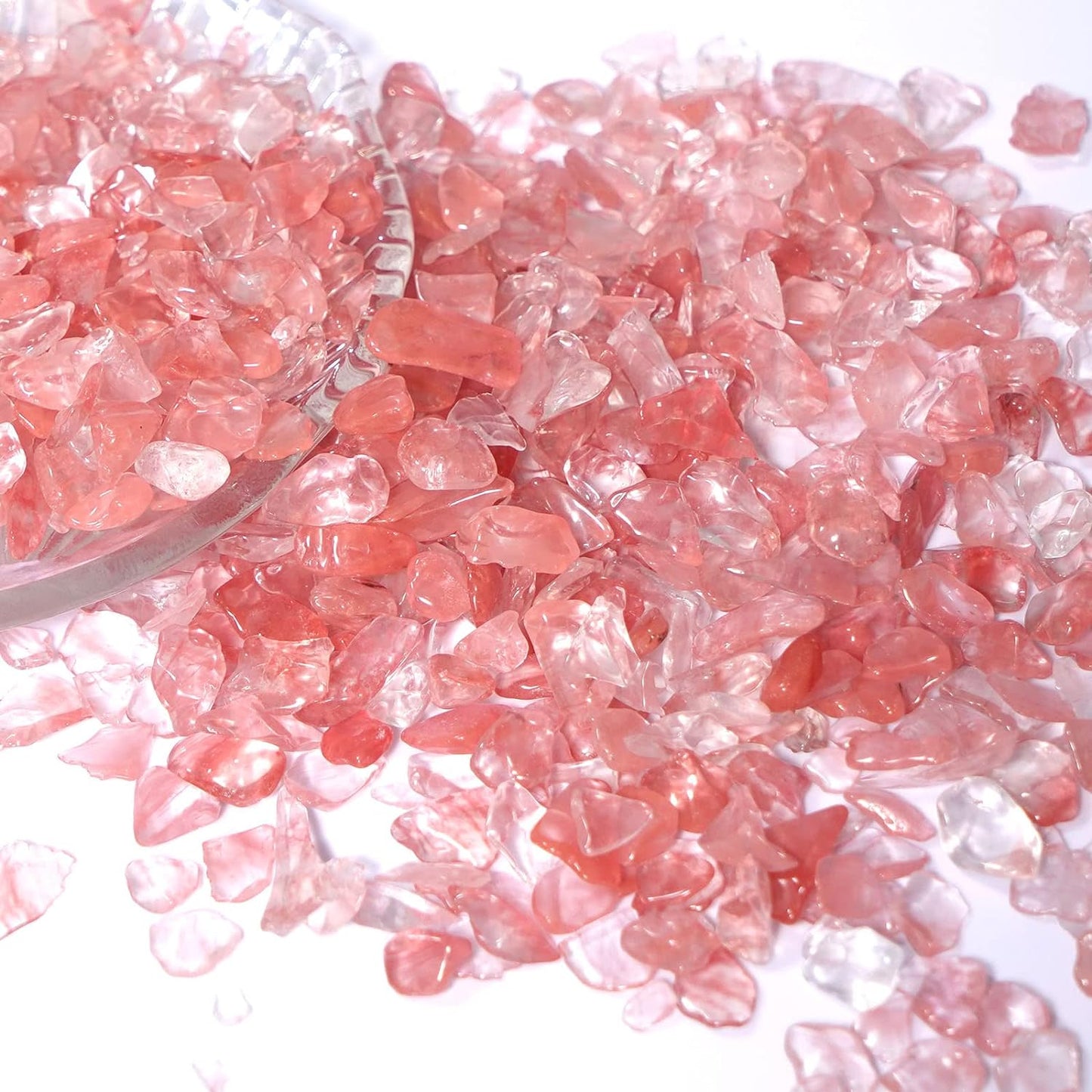 2lb Rose Quartz Natural Crushed 7mm-9mm