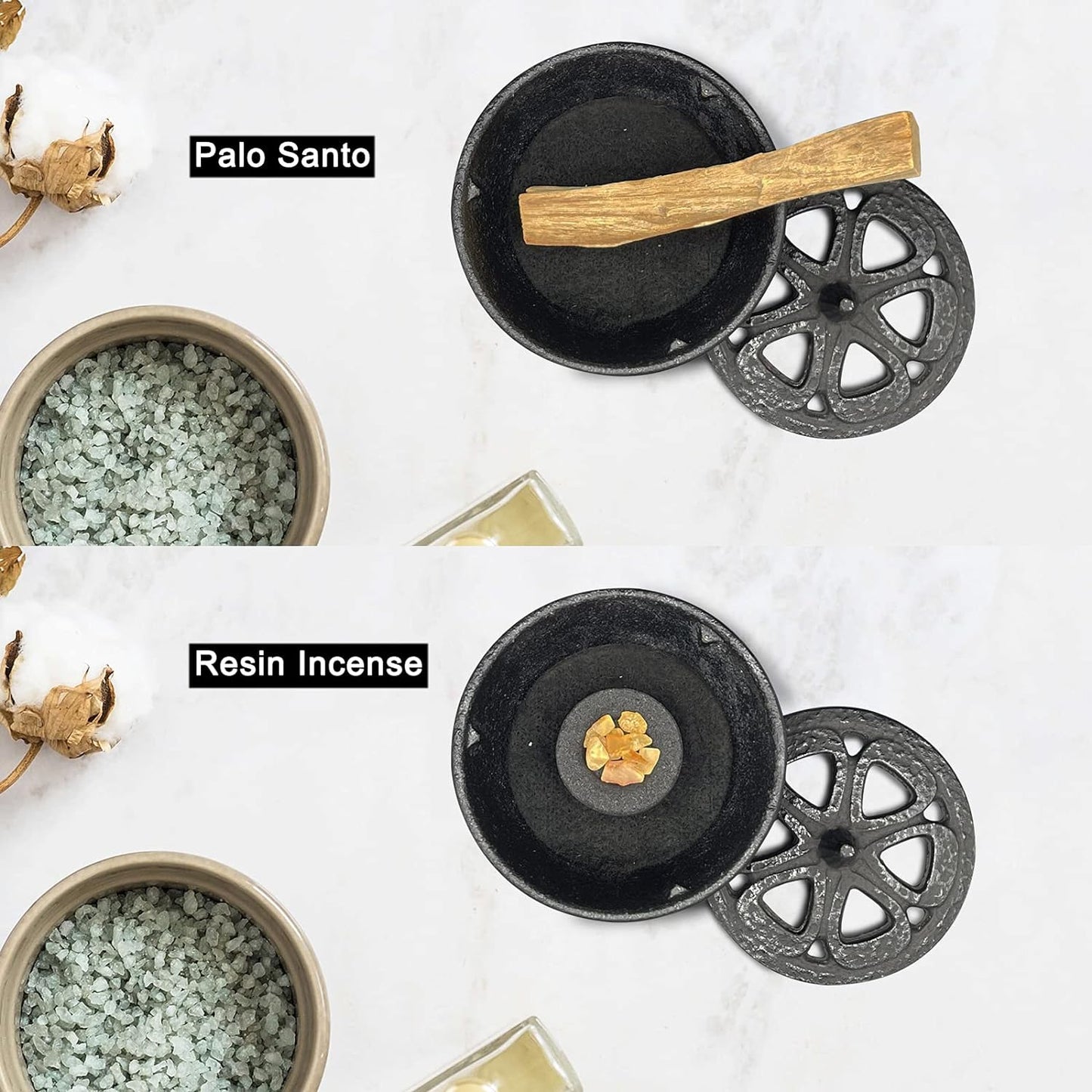 Cast Iron Incense Burner with Incense Stick Holder