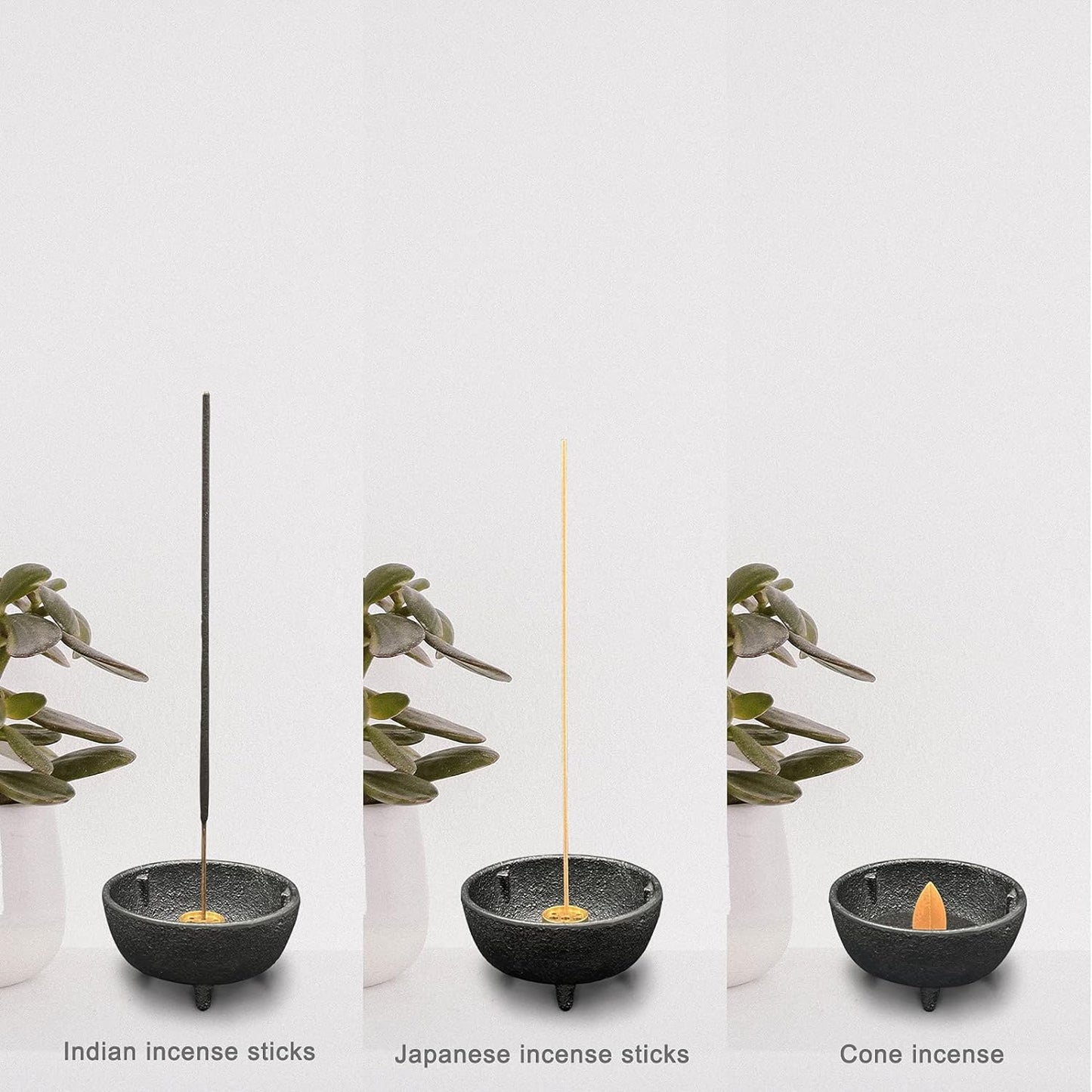 Cast Iron Incense Burner with Incense Stick Holder