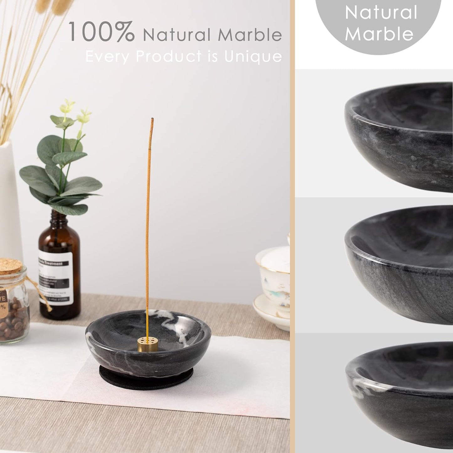 Incense Holder, Beautiful Natural Marble