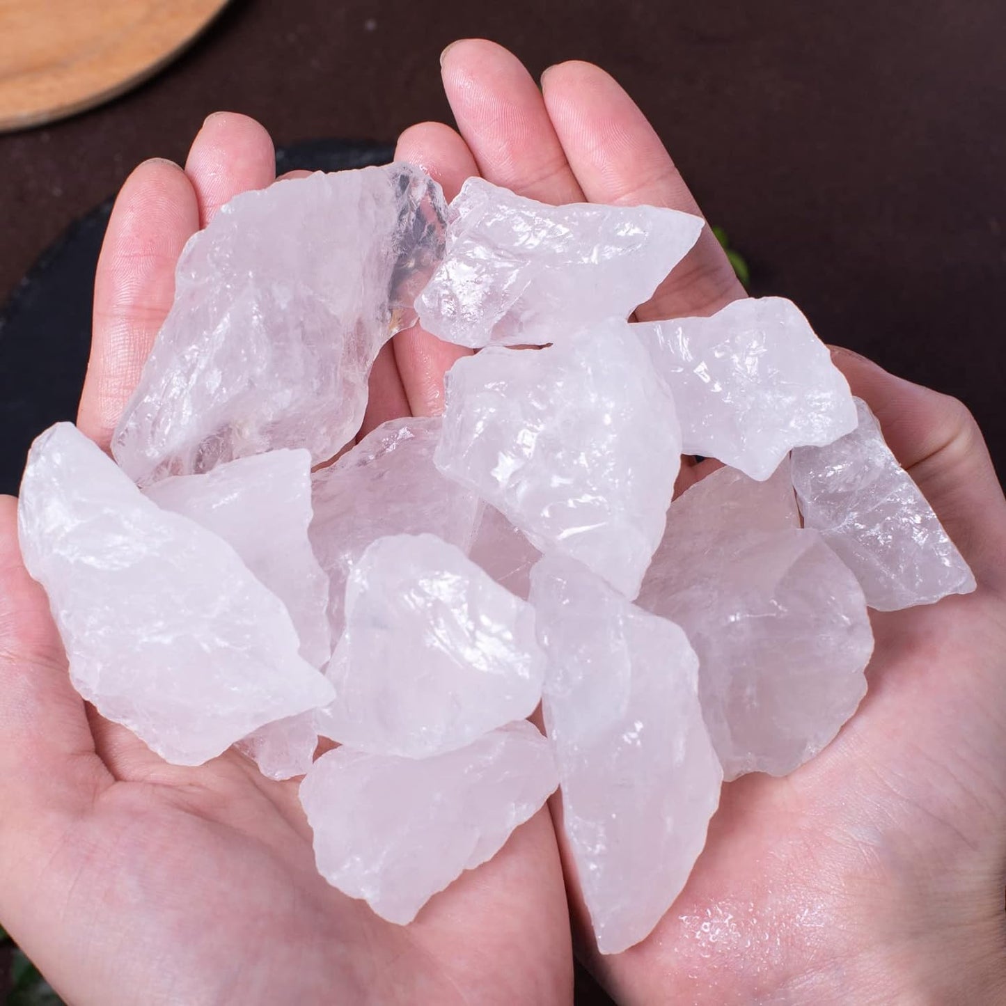 1 lb Bulk Rose Quartz Rough Stones: Large 1"