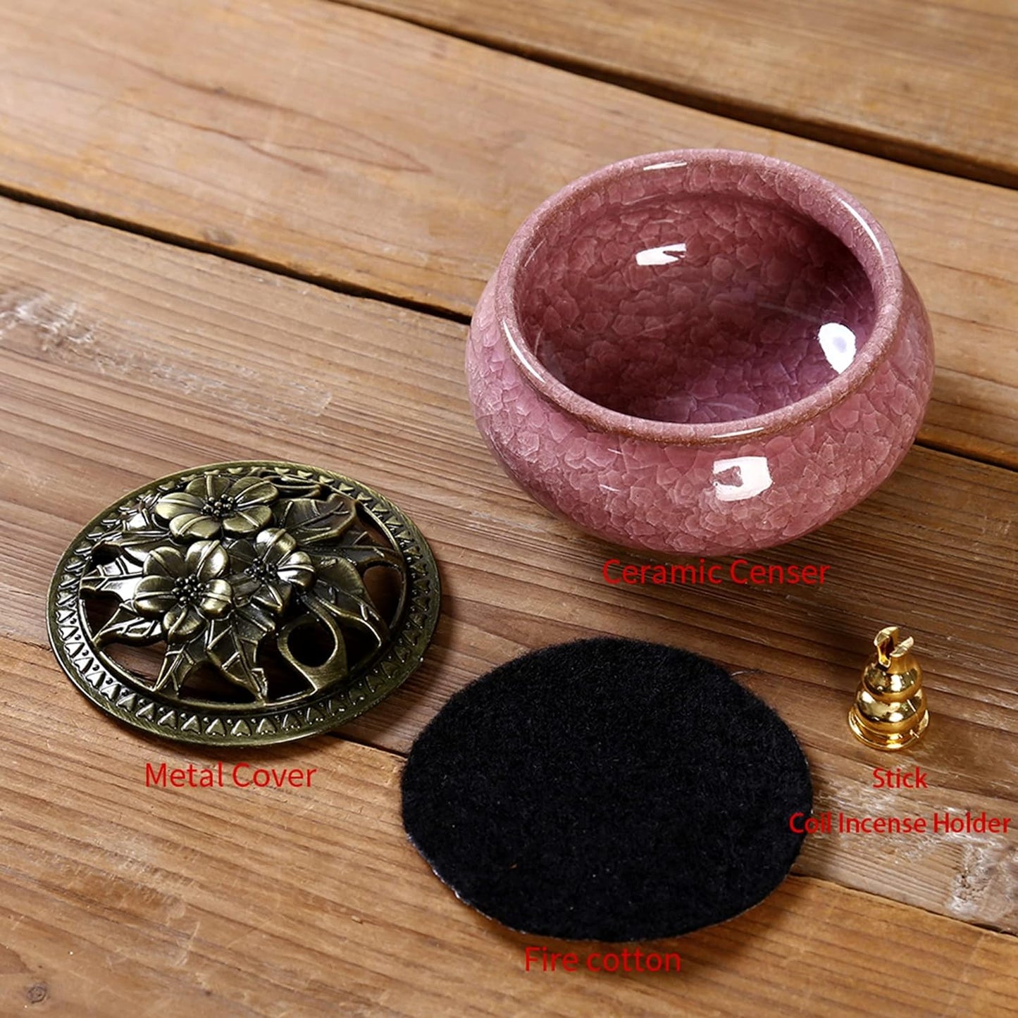 Ceramic Incense Burner with Incense Stick Holder
