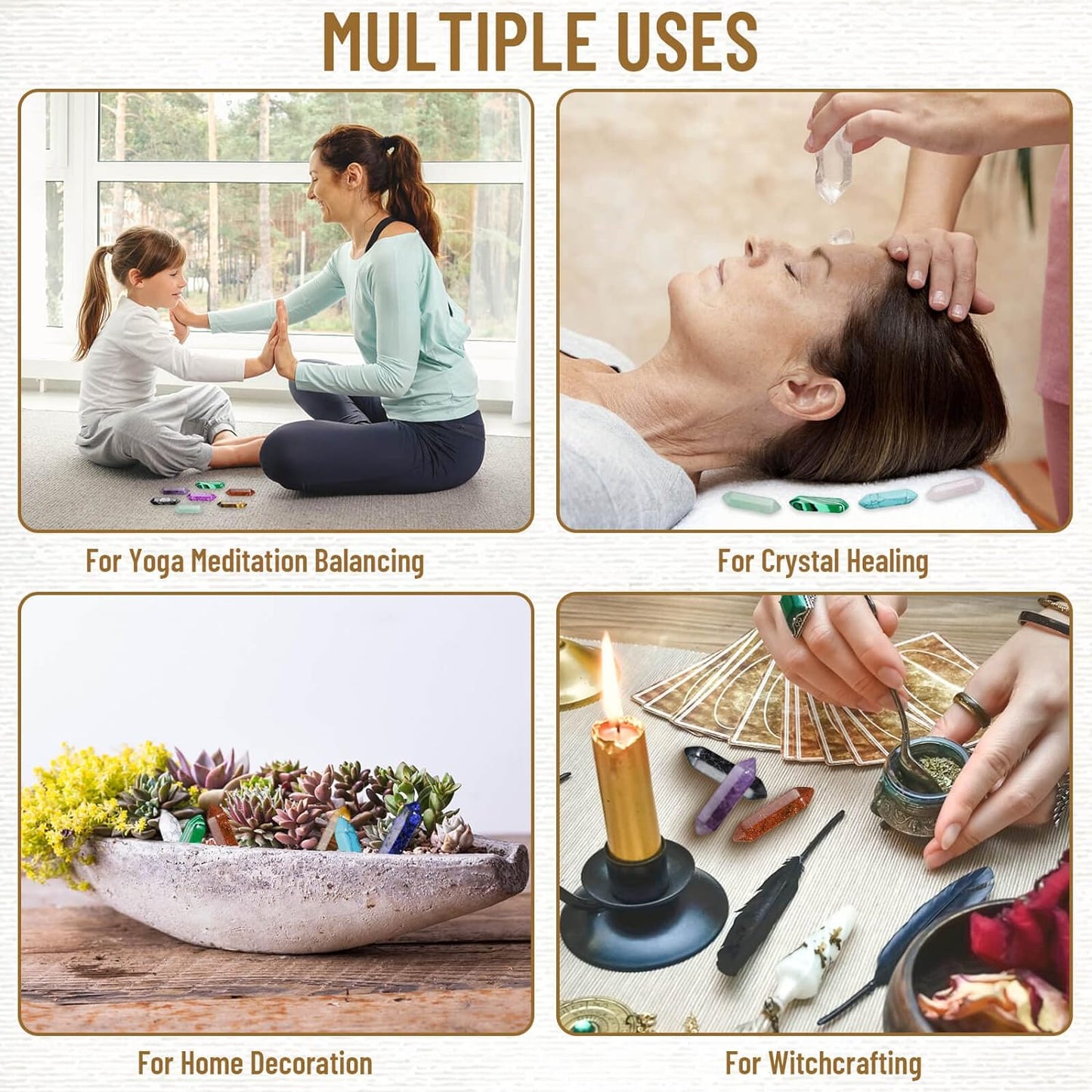 17Pcs Healing Crystals Stones Sets