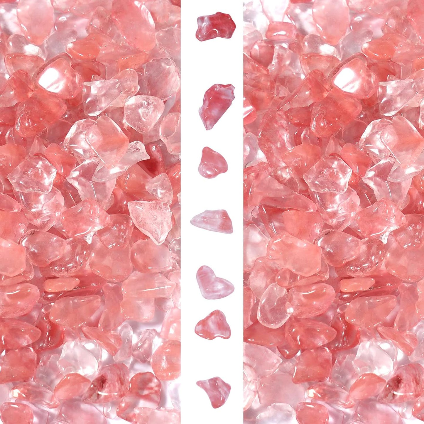 2lb Rose Quartz Natural Crushed 7mm-9mm