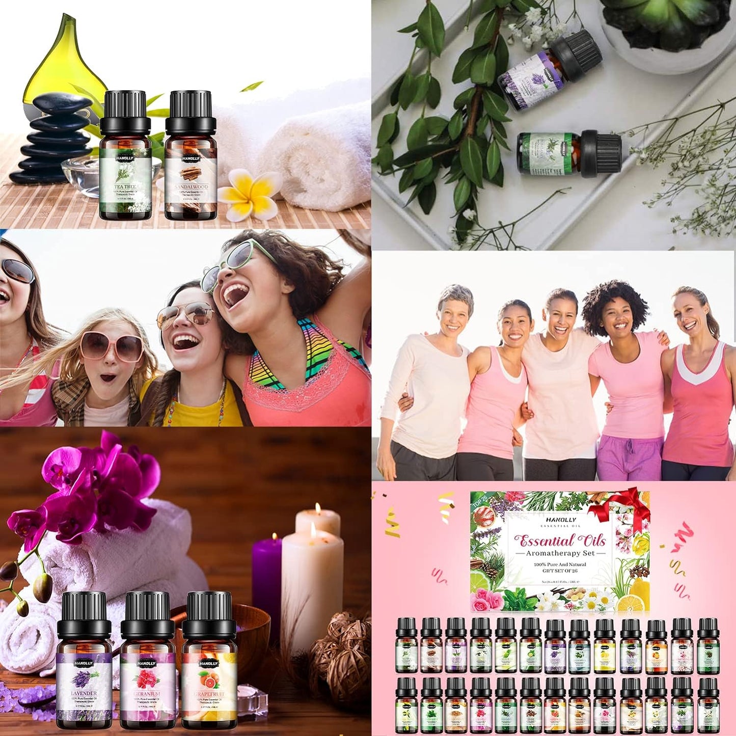 Aromatherapy Essential Oil Set: with 26 x 5ml Bottles