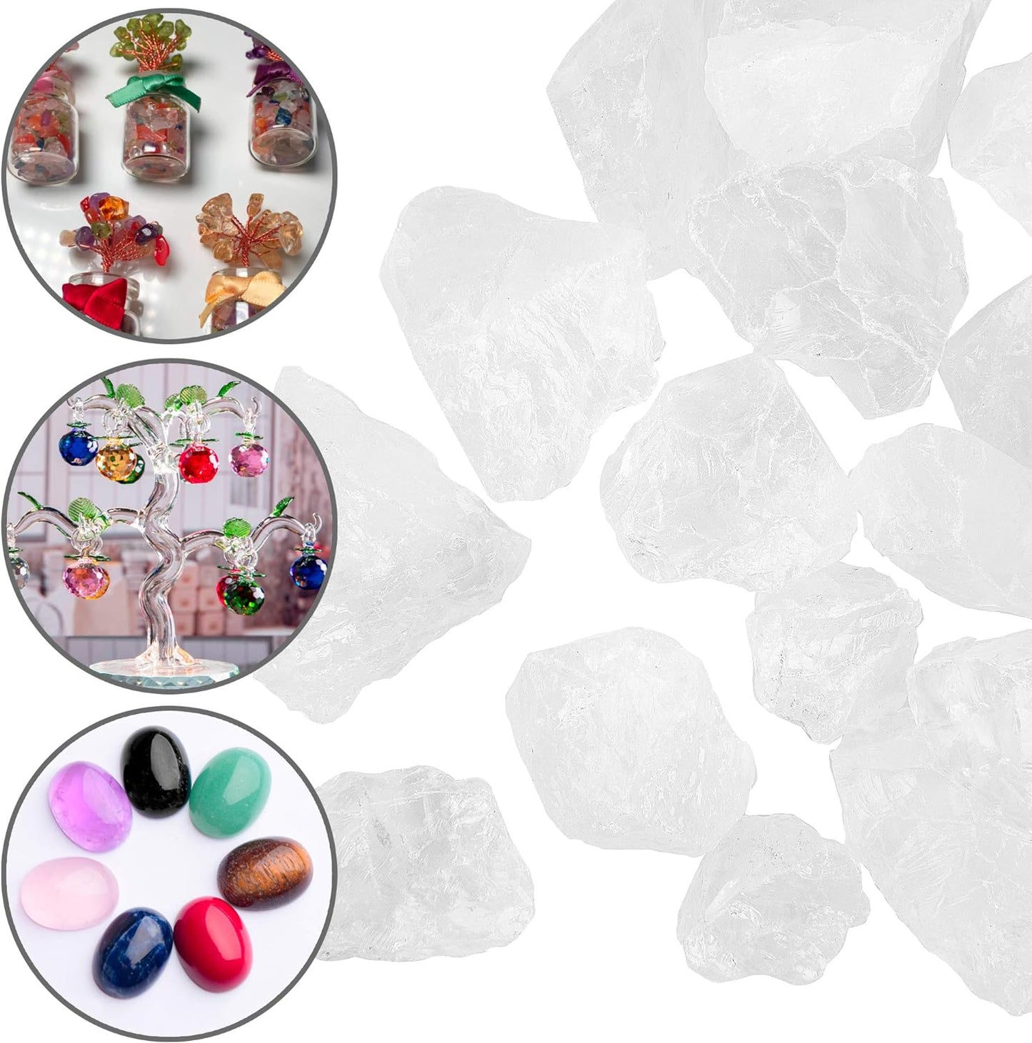 1 lb Bulk Rose Quartz Rough Stones: Large 1"