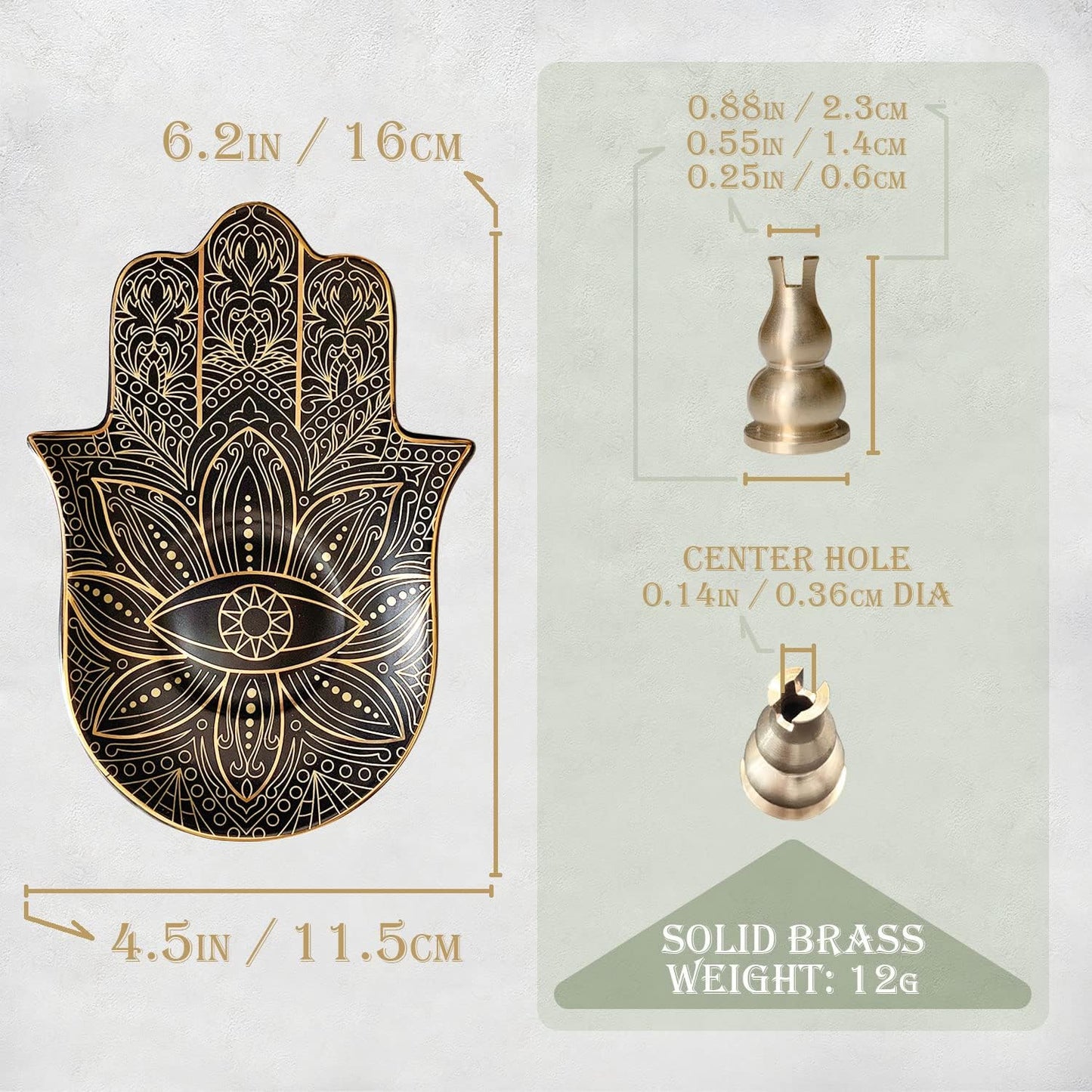 Ceramic  2 in 1 Incense Holder for Sticks and Coil