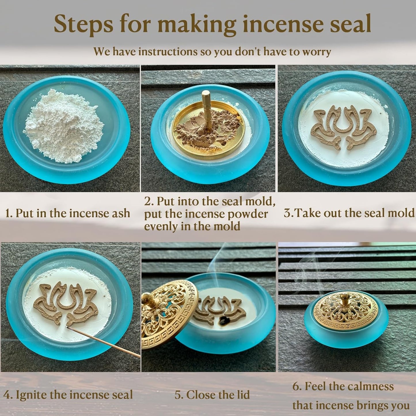 11Colored Glass Complete Incense 16 Pcs Set