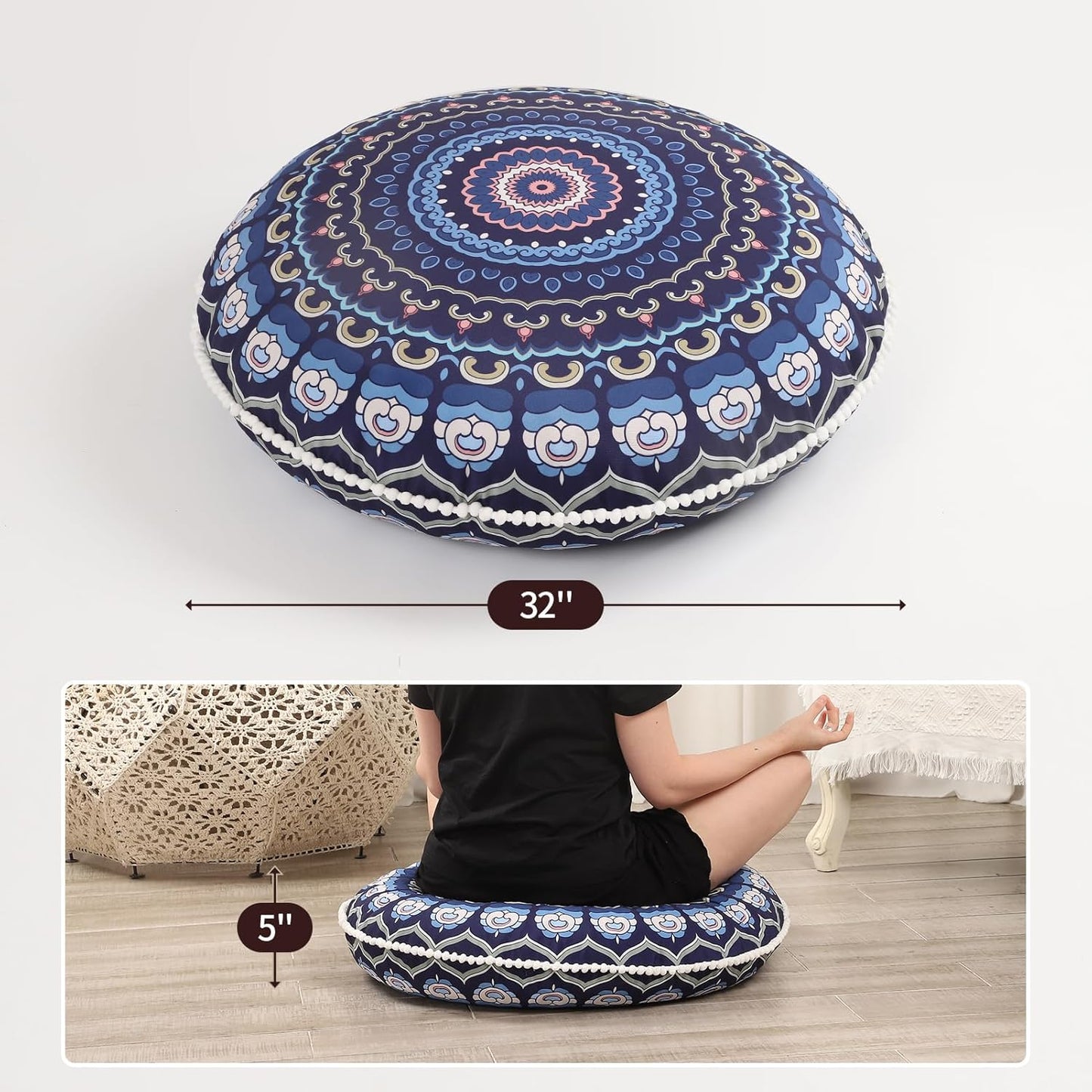 32 inches Meditation Floor Cushion for Adults