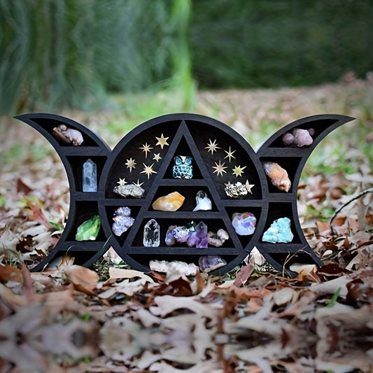 Crystal Shelf - Premium Wooden Display for Sparkling Crystals