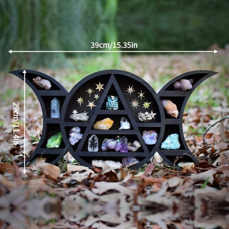 Crystal Shelf - Premium Wooden Display for Sparkling Crystals