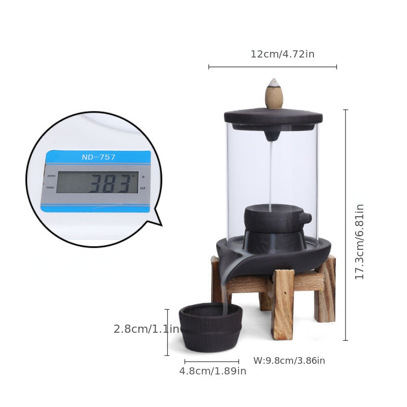 1pc Waterfall Windproof Incense Burner