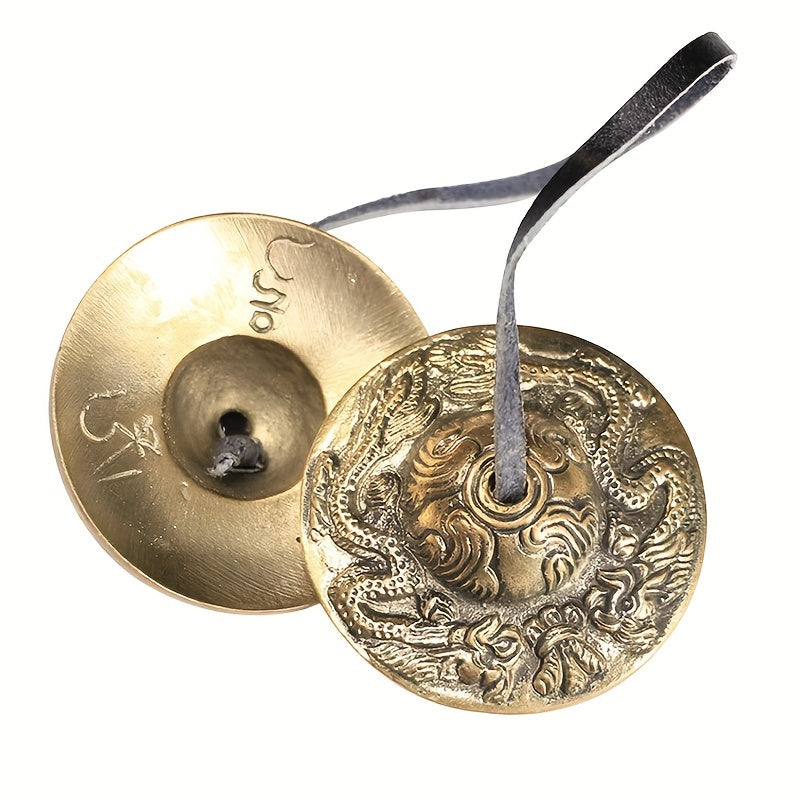 Copper Bell Meditation Dragon Patterned Brass Chime