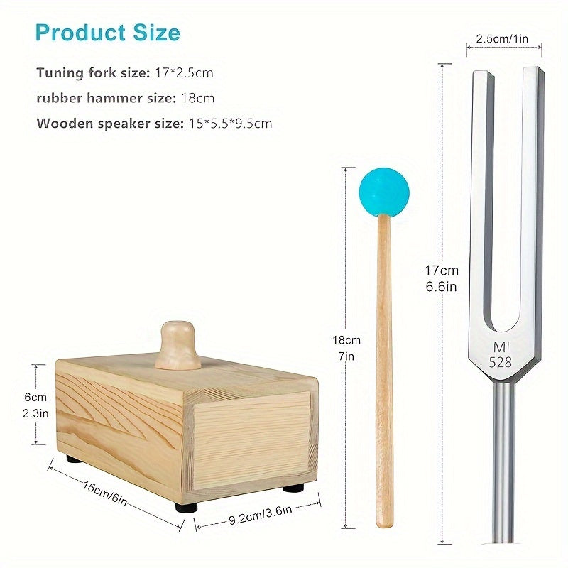528HZ Chakra Tuning Fork Set with Resonance Box