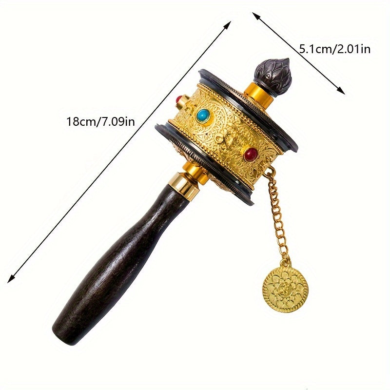 Portable Alloy Prayer Wheel