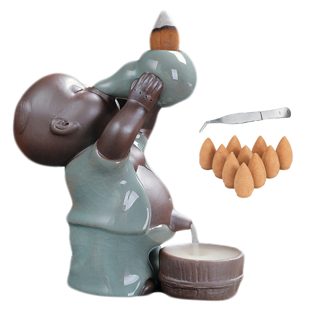 Child Handmade Ceramic Backflow Incense Burner