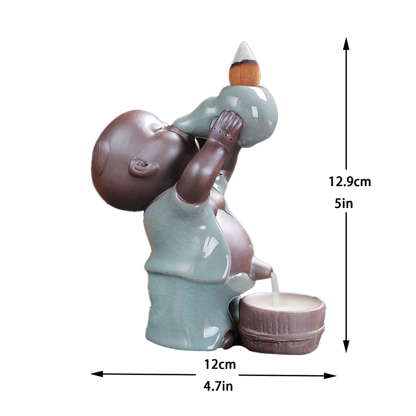 Child Handmade Ceramic Backflow Incense Burner