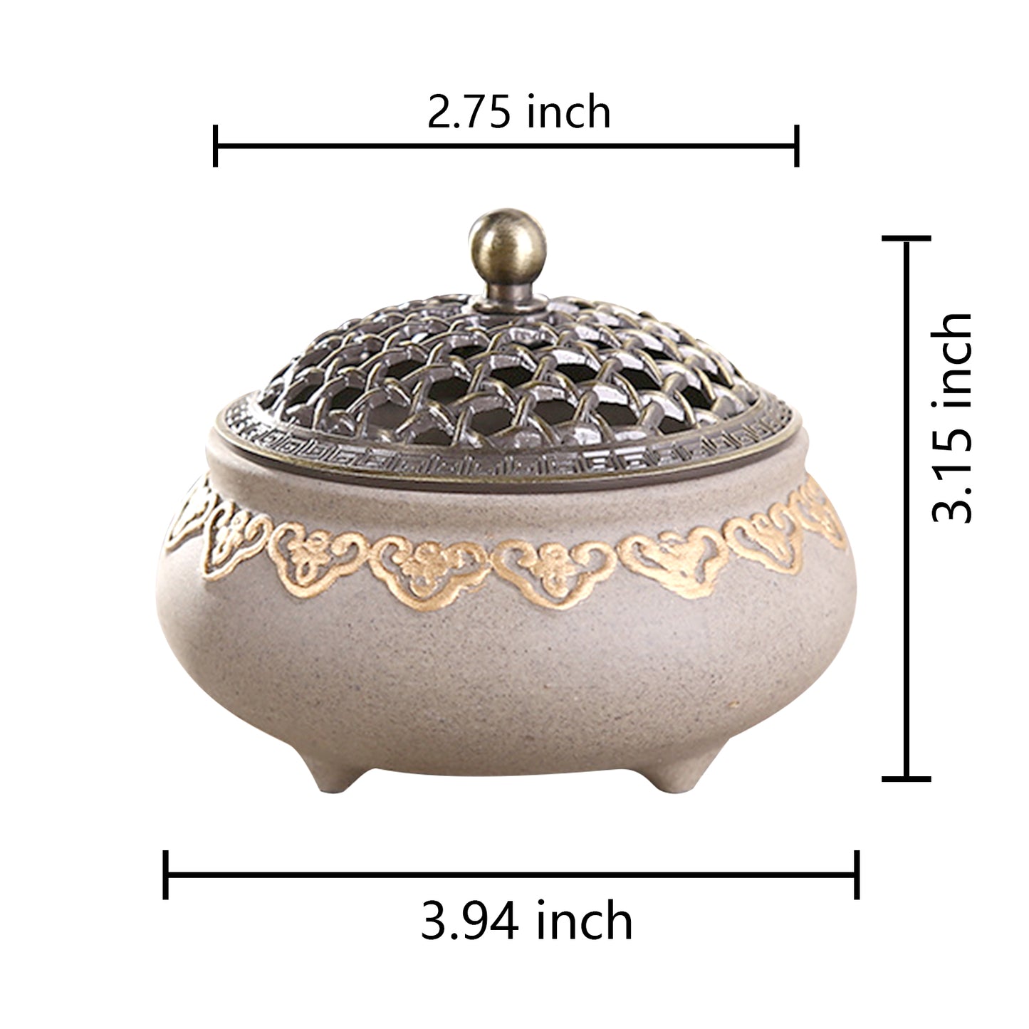 Porcelain Incense Burner (Stick/Cone/Roll Incense) Ceramic
