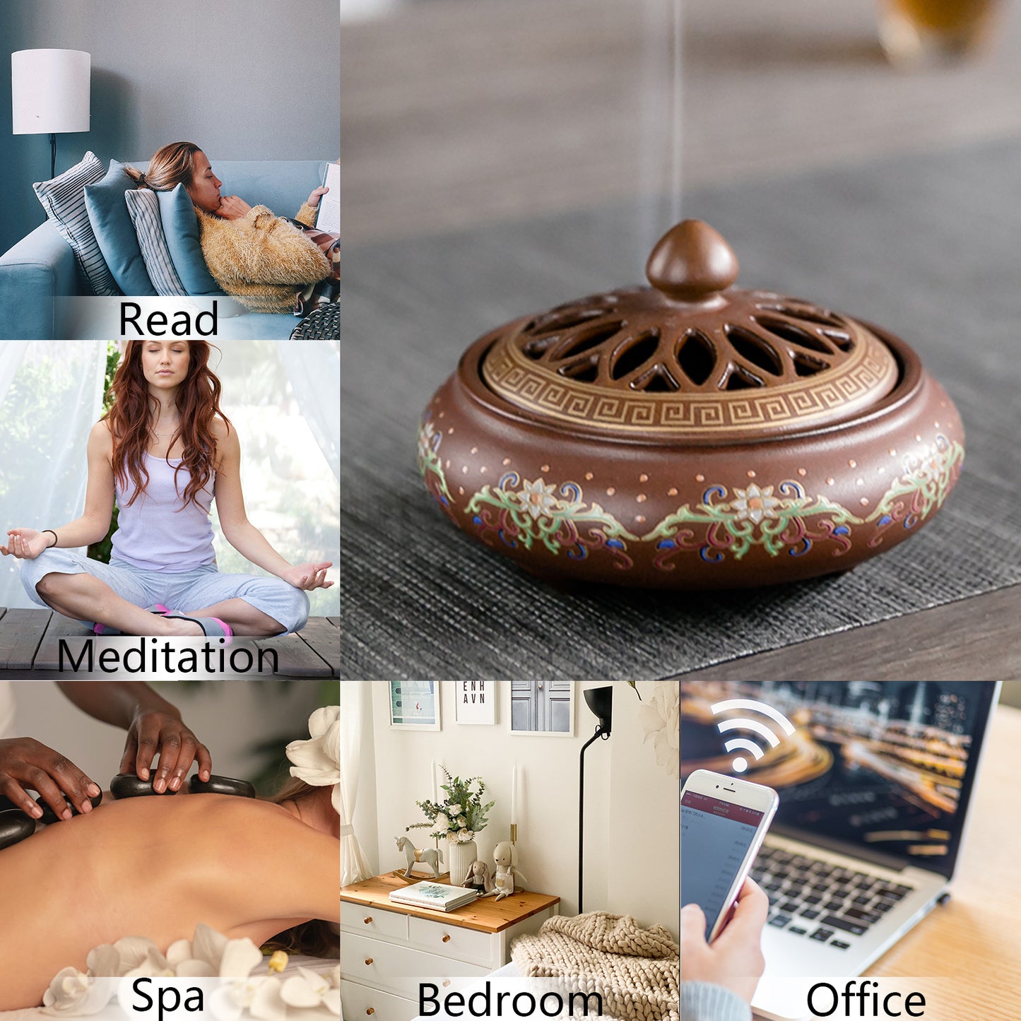 Ceramic Incense Burner Ornaments