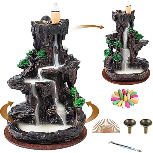 Incense Backflow Holder Waterfall 2 Sides