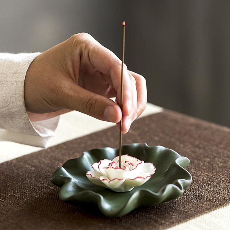Incense Burner Lotus Leafs