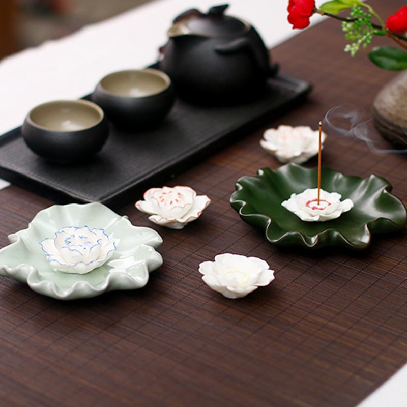 Incense Burner Lotus Leafs