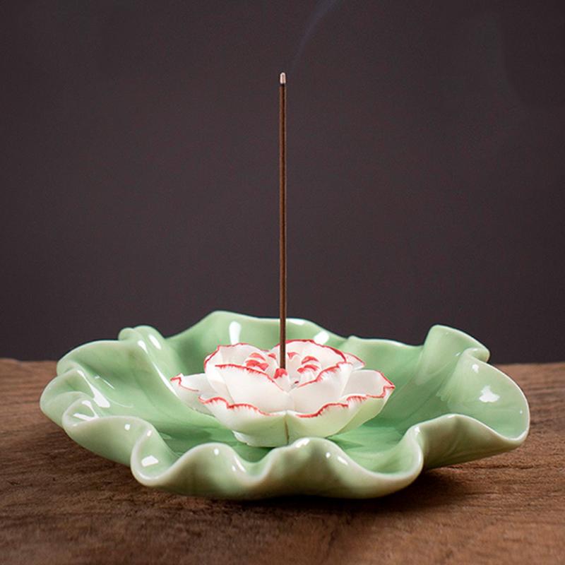 Incense Burner Lotus Leafs