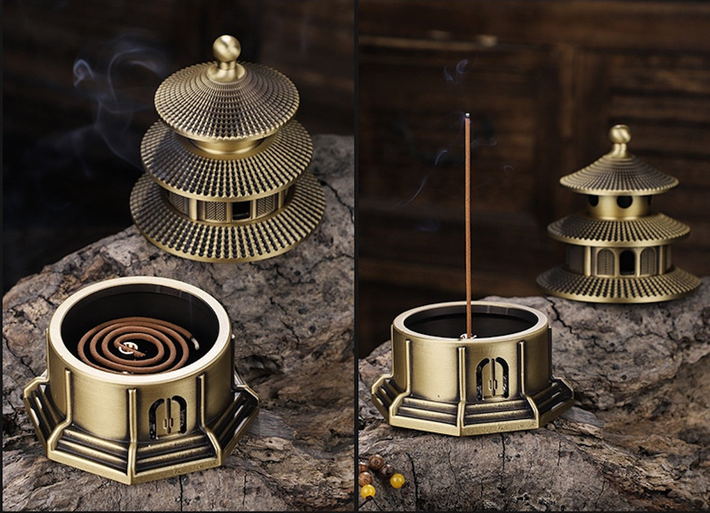 Pagoda Incense Holder, Backflow Incense Burner