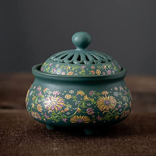 Ceramic Incense Burner with Incense Stick Holder