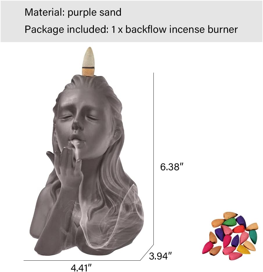 Backflow Incense Burner Waterfall Sexy Women